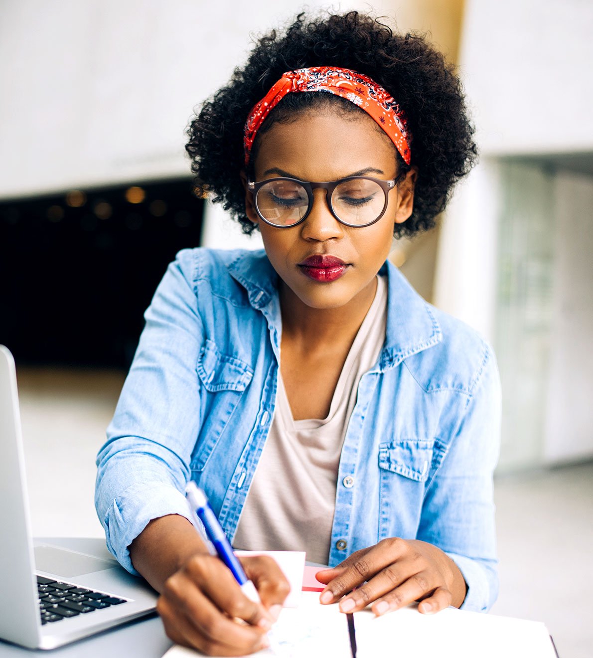 Woman writing